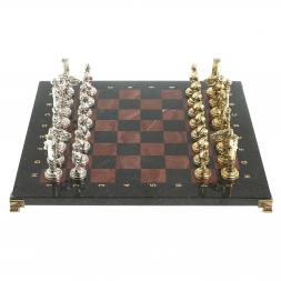 Шахматы &amp;quot;Дон Кихот&amp;quot; доска 36х36 см камень лемезит змеевик