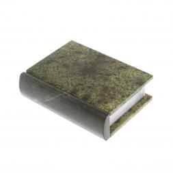 Шкатулка в виде книги &amp;quot;Книжка&amp;quot; камень змеевик малая 9,5x8x3 см