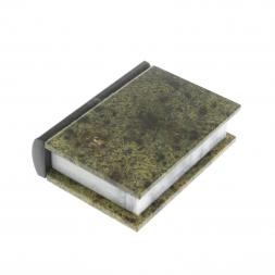 Шкатулка в виде книги &amp;quot;Книжка&amp;quot; камень змеевик малая 9,5x8x3 см