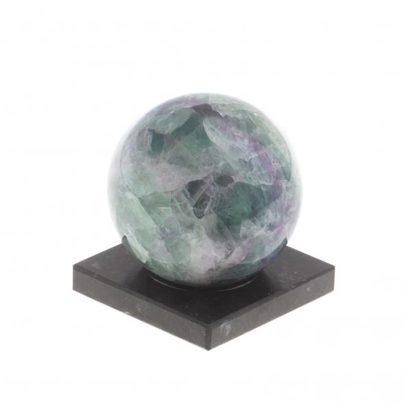 Шар из зеленого флюорита 6 см на подставке 124196