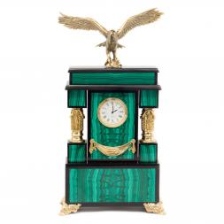 Часы &amp;quot;Орел&amp;quot; большой малахит