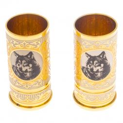 Набор из двух стопок &amp;quot;Волк&amp;quot; 40 мл Златоуст