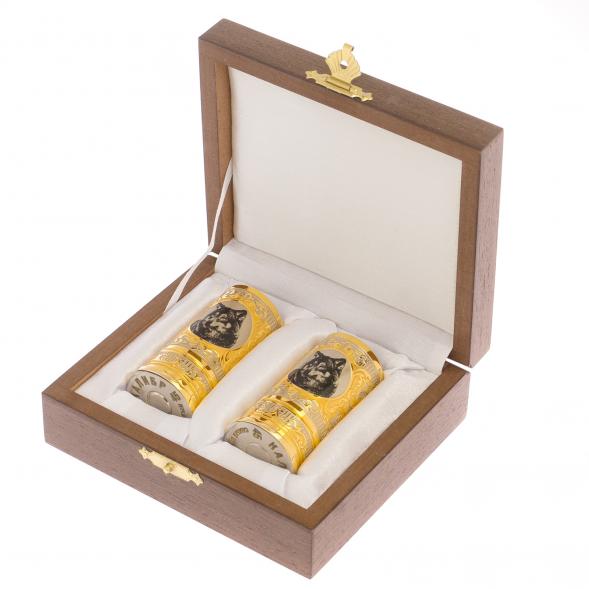 Набор из двух стопок &amp;quot;Волк&amp;quot; 40 мл Златоуст 125703