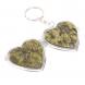 Складное зеркало брелок из змеевика сердце 126534