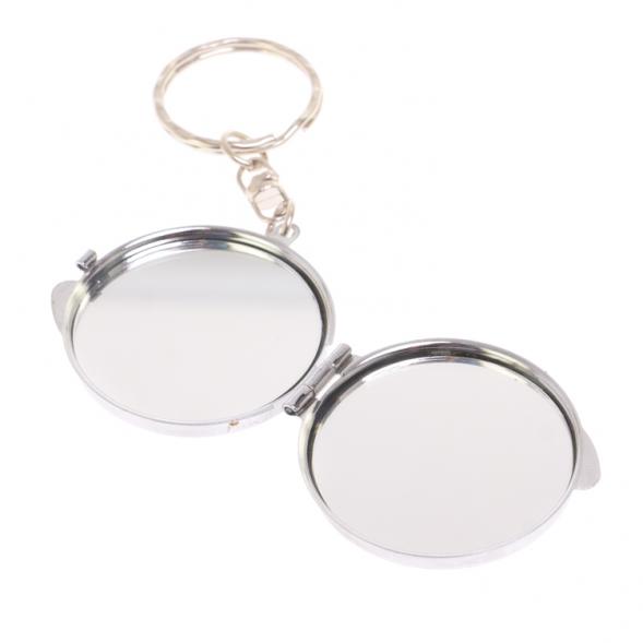 Складное зеркало брелок из афганского лазурита круглое 126611