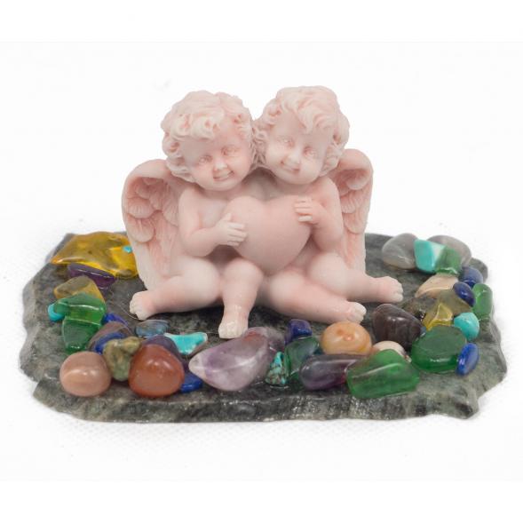 Сувенир &amp;quot;Два ангела с сердцем&amp;quot; из мрамолита 117704