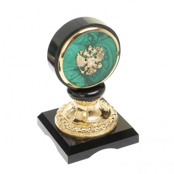 Настольный набор из малахита &amp;quot;Георгий Победоносец&amp;quot; 127142
