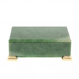 Шкатулка из иркутского нефрита 14,5х9х5 см