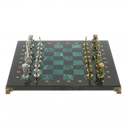 Шахматы &amp;quot;Рыцари&amp;quot; доска 36х36 шабровский змеевик