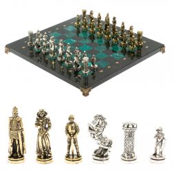 Шахматы &amp;quot;Рыцари&amp;quot; доска 36х36 шабровский змеевик