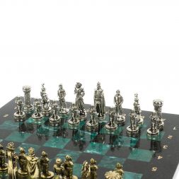 Шахматы &amp;quot;Рыцари&amp;quot; доска 36х36 шабровский змеевик
