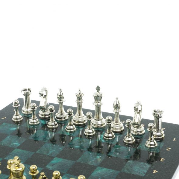 Шахматы &amp;quot;Стаунтон&amp;quot; доска 40х40 см из змеевика 128247