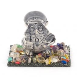 Сувенир &amp;quot;Филин гаишник&amp;quot; из мрамолита