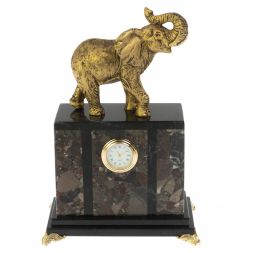 Часы &amp;quot;Слон&amp;quot; из камня конгломерат