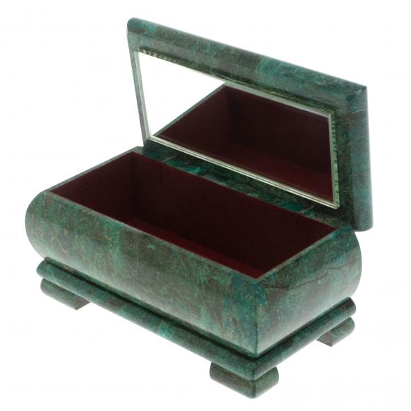 Шкатулка &amp;quot;Орлы&amp;quot; из змеевика 16х8х7,5 см 128854