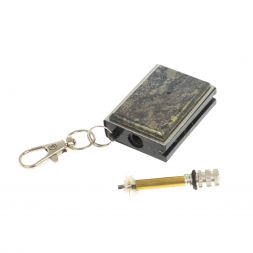 Брелок огниво &amp;quot;Вечная спичка&amp;quot; с накладкой из камня борнит 2,8х1,3х5 см