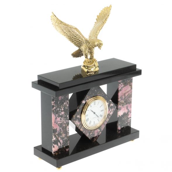 Часы &amp;quot;Орел&amp;quot; из родонита 129424