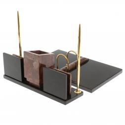 Письменный набор &amp;quot;Менеджер&amp;quot; из лемезита с гербом РФ