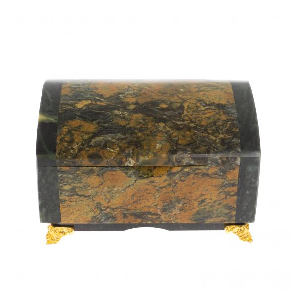 Шкатулка &amp;quot;Сундук&amp;quot; из лиственита и змеевика 129777