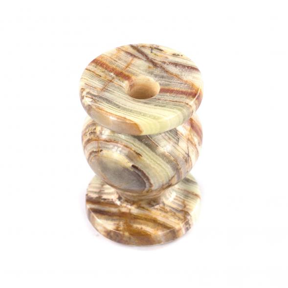 Подсвечник церковный круглый из камня оникс 3,1х4,6 см 121681