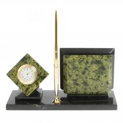 Настольный мини-набор из змеевика &amp;quot;Куб&amp;quot;