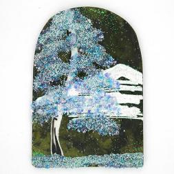 Магнит с рисунком "Арка" большой камень змеевик