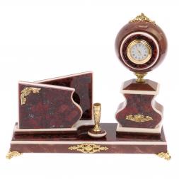 Настольный прибор &amp;quot;Компакт&amp;quot; лемезит, мрамор