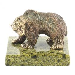 Статуэтка из бронзы и змеевика "Медведица"