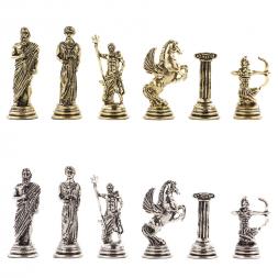 Шахматы подарочные &amp;quot;Римские лучники&amp;quot; 28х28 см из змеевика
