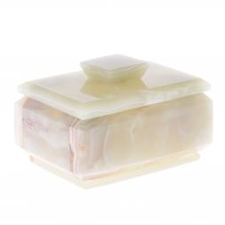 Шкатулка прямоугольная камень оникс 10,3х7,5х6,7 см (3х4)