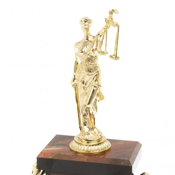 Часы из бронзы &amp;quot;Фемида&amp;quot; камень яшма 113149