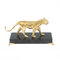 Статуэтка из бронзы &amp;quot;Пума&amp;quot; на подставке из камня долерит