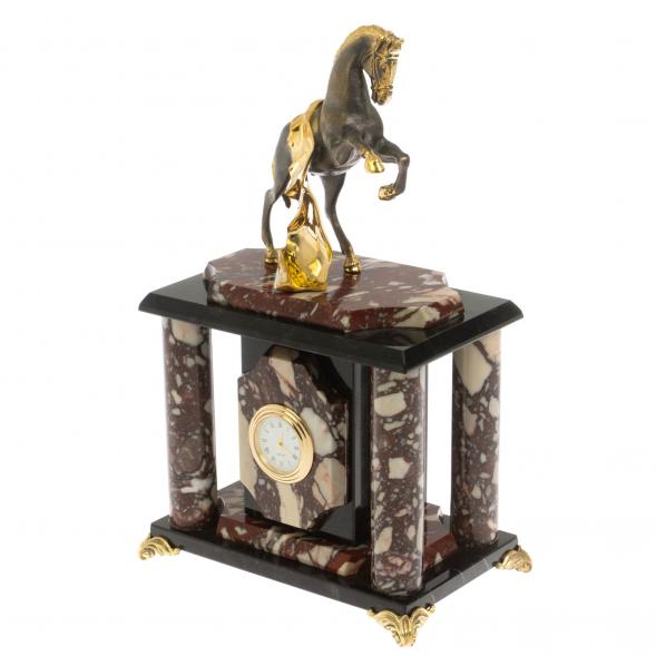 Часы &amp;quot;Конь с попоной&amp;quot; креноид бронза 116659