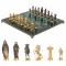 Подарочные шахматы "Средневековье" бронза змеевик 40х40 см