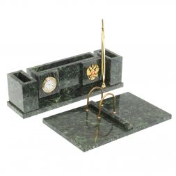 Настольный набор &amp;quot;Люкс&amp;quot; из шабровского змеевика