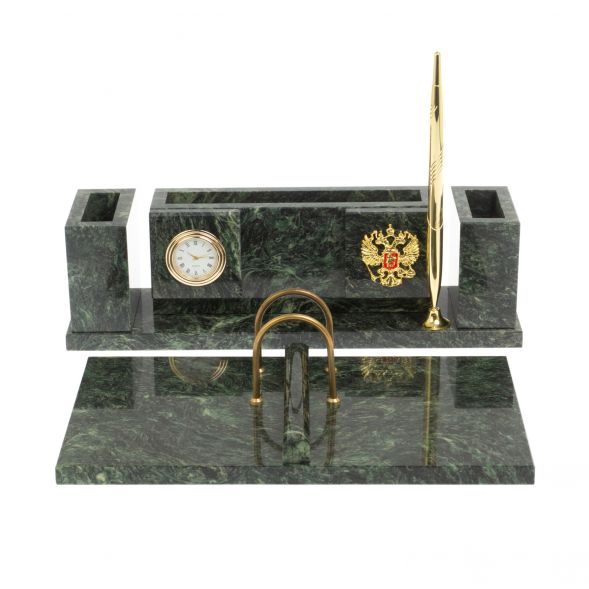 Настольный набор &amp;quot;Люкс&amp;quot; из шабровского змеевика 127144