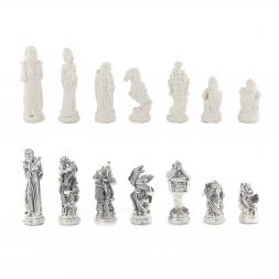 Шахматы сувенирные &amp;quot;Русские сказки&amp;quot; камень лемезит 40х40 см