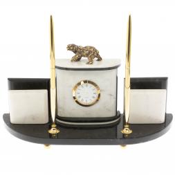 Настольный прибор &amp;quot;Медведь&amp;quot; из мрамора