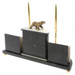 Настольный прибор &amp;quot;Медведь&amp;quot; из мрамора