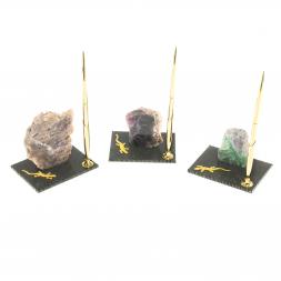 Подставка под ручку &amp;quot;Скала&amp;quot; с камнем флюорит