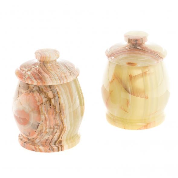 Сахарница из оникса 7х9,5 см 160 мл (3х4) 124651