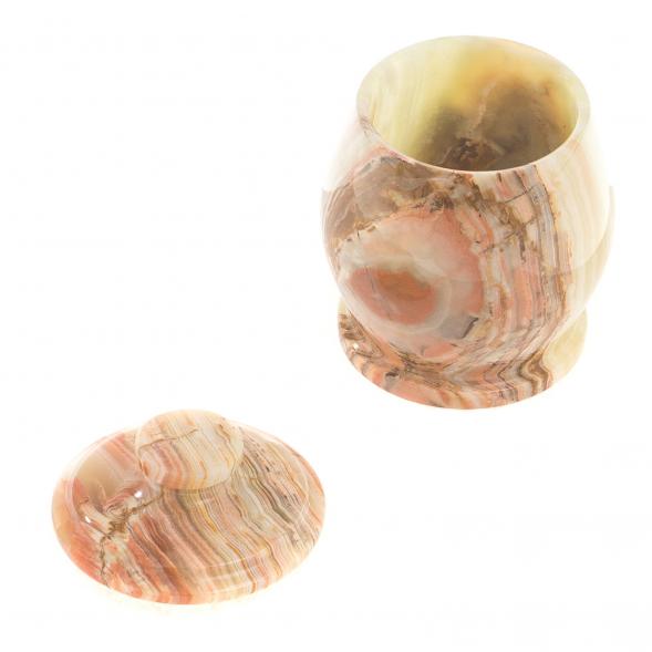 Сахарница из оникса 7х9,5 см 160 мл (3х4) 124651