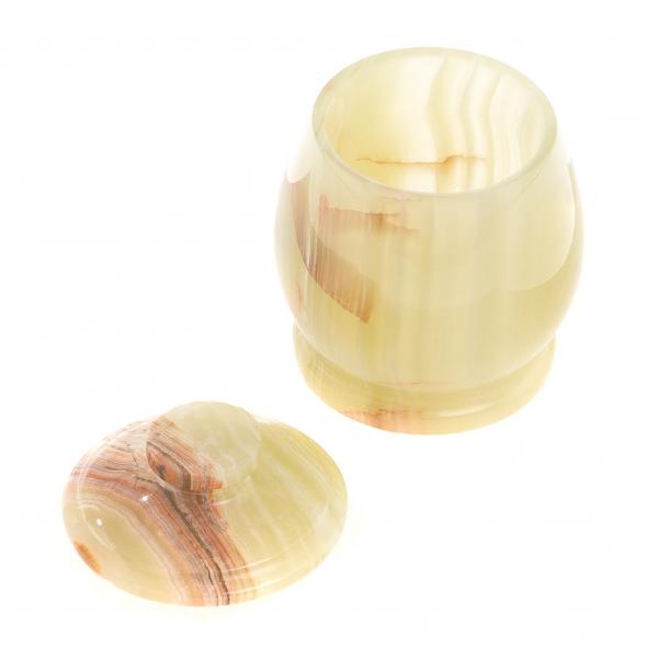 Сахарница из оникса 7х9,5 см 160 мл (3х4) 124651