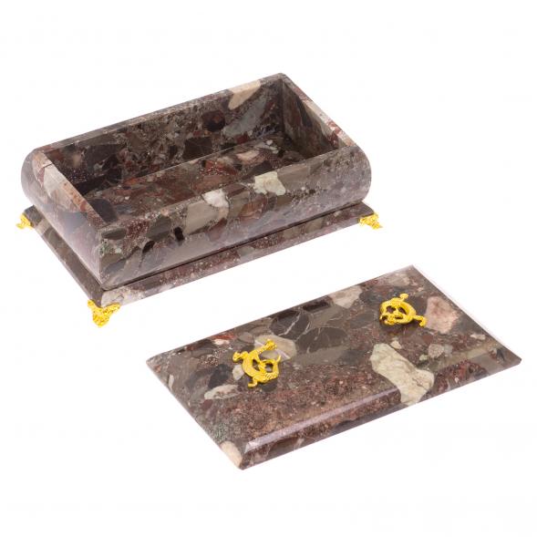 Шкатулка из камня конгломерат &amp;quot;Дуэт&amp;quot; 126147