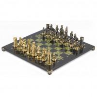 Шахматы подарочные &amp;quot;Камелот&amp;quot; из бронзы и змеевика 40х40 см 118058