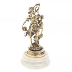 Бронзовая статуэтка &amp;quot;Весна&amp;quot; на подставке из газганского мрамора