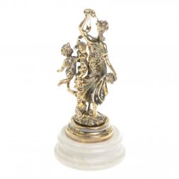 Бронзовая статуэтка &amp;quot;Весна&amp;quot; на подставке из газганского мрамора