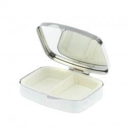 Таблетница на 2 отделения камень парагонит цвет серебро