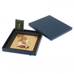 Икона &amp;quot;Св. Георгий Победоносец&amp;quot; багет 22,5х23,5х2 см Златоуст