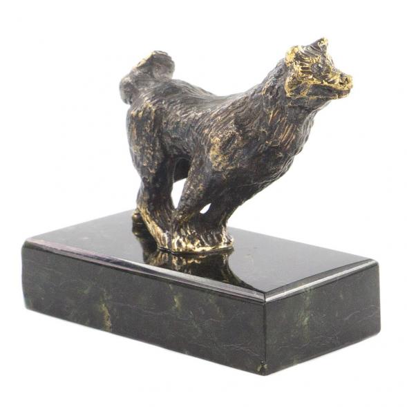 Статуэтка из бронзы и змеевика &amp;quot;Собака средняя&amp;quot; 120023